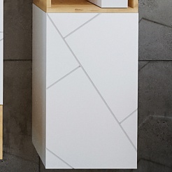 Бриклаер Шкаф подвесной Кристалл 35x60 белый – фотография-1